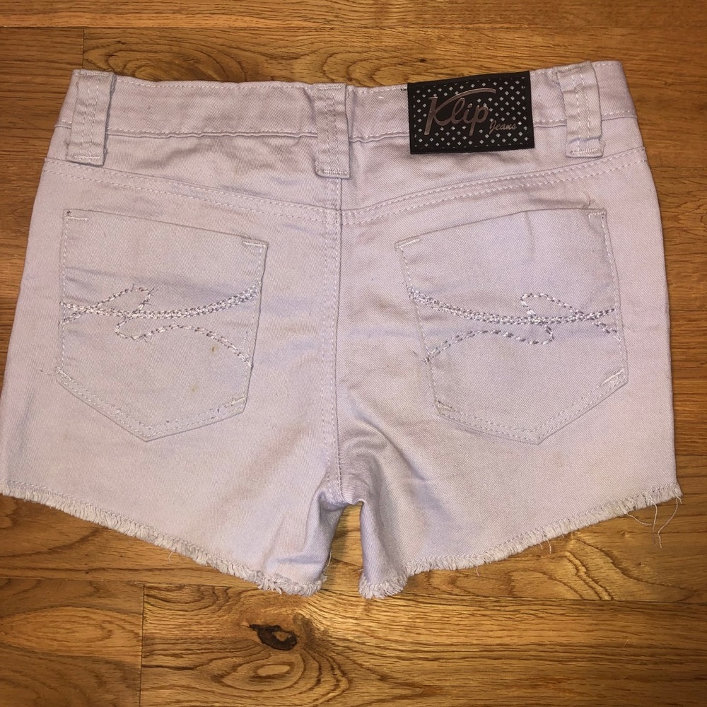 Lavender jean shorts
